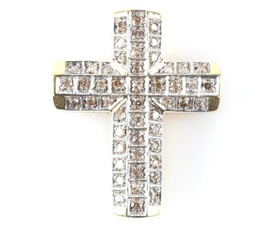 Diamantanhänger "Kreuz" zus. ca. 0,50 ct - Gioielli e orologi