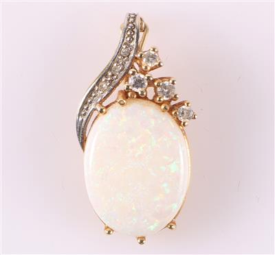 Opal Brillant/Diamant Anhänger - Schmuck und Uhren