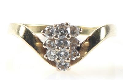 Brillant Damenring zus. ca. 0,45 ct - Schmuck und Uhren