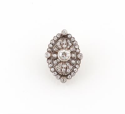 Diamant Perlenkettenclip zus. ca. 3,10 ct - Jewellery and watches