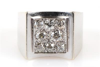 Altschliffdiamant Ring zus. ca. 0,90 ct - Jewellery and watches