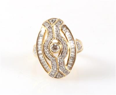Brillant Diamant Damenring zus. ca. 0,80 ct - Jewellery and watches