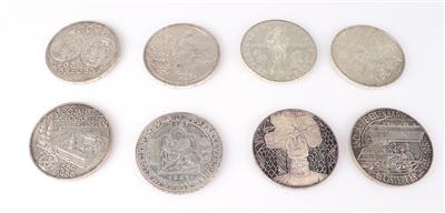 8 Silbermünzen a ATS 500,-- - Jewellery and watches