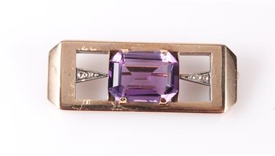 Amethyst Diamant Brosche - Gioielli e orologi