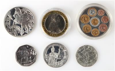 Sammlermünzen/-medaillen Konvolut (6) - Schmuck und Uhren