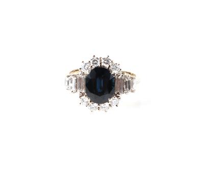 Saphir Brillant/Diamant Damenring - Schmuck und Uhren
