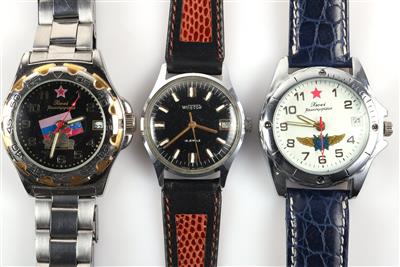 Konvolut russische Armbanduhren - Schmuck und Uhren