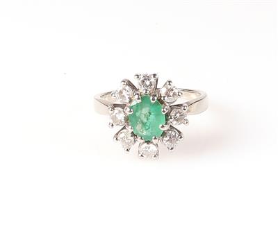 Brillant Smaragd Damenring - Jewellery and watches