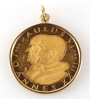 Medaillenanhänger "Paulus VI/Johannes XXIII" - Jewellery and watches
