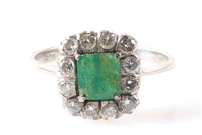 Smaragd Brillant Damenring - Jewellery and watches
