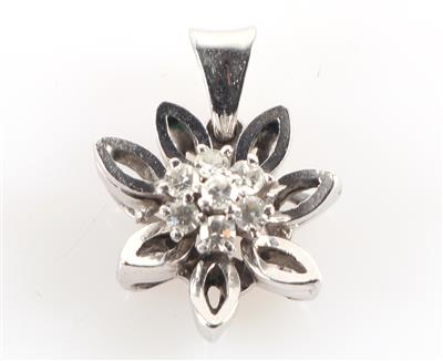 Diamant Blütenanhänger - Schmuck und Uhren