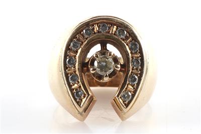 Brillant Ring "Hufeisen" zus. ca. 0,45 ct - Jewellery and watches