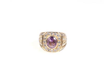 Amethyst Brillantring - Jewellery and watches