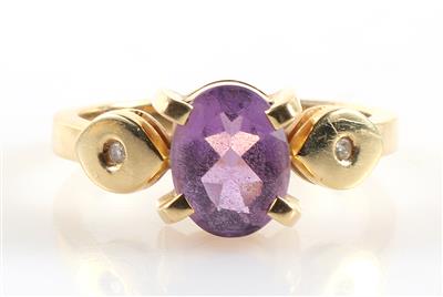 Amethyst Brillantring - Klenoty a Hodinky