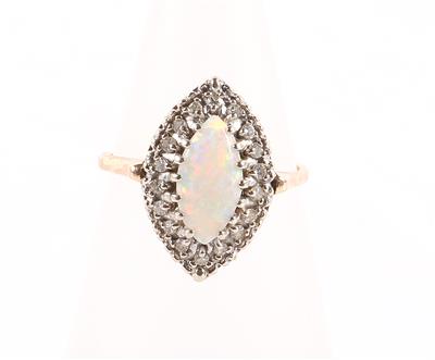 Opal Diamant Damenring - Schmuck und Uhren