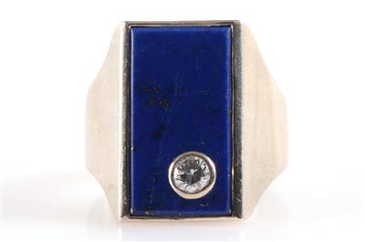 (Beh.) Lapis Lazuli Brillant Ring - Jewellery and watches