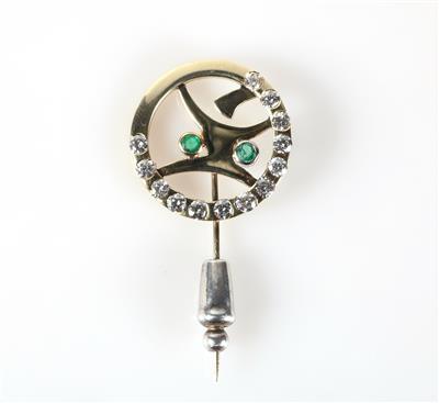 Brillant Anstecknadel zus. ca. 0,90 ct - Jewellery and watches