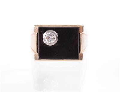 Brillant Onyx Herrenring - Jewellery and watches