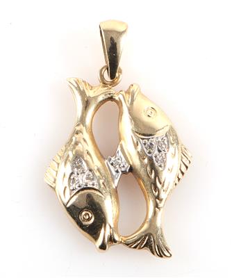 Diamant Anhänger "Fische" - Jewellery and watches
