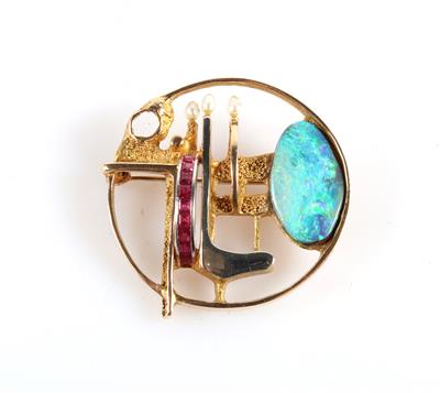 Design Opal Rubin Brosche - Gioielli e orologi