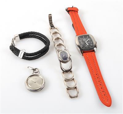 2 Armbanduhren/1 Taschenuhr/ 1 Lederarmband - Jewellery and watches