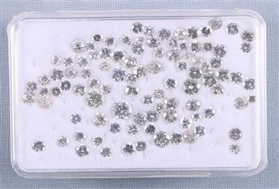 Lot aus Brillanten und Diamanten zus. 8,57 ct - Schmuck und Uhren