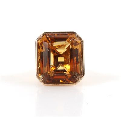 Citrinring ca. 30,00 ct - Klenoty a Hodinky