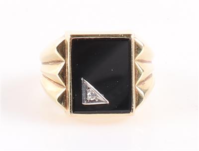 Diamant Onyx Herrenring - Gioielli e orologi