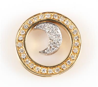 Brillant Anhänger "Mond" zus. ca. 0,30 ct - Jewellery and watches