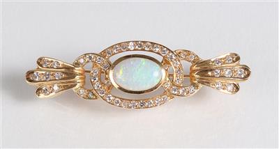 Diamant Opal Brosche - Klenoty a Hodinky
