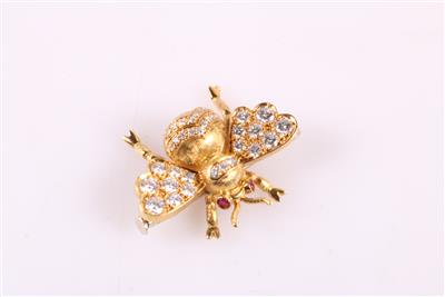 Brillant Brosche ca. 1,40 ct "Hummel" - Gioielli e orologi