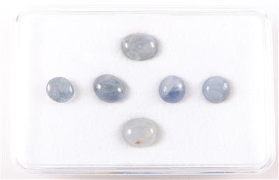 Lot lose Sternsaphire 9,91 ct im Cabochon-Schliff (6 Stück) - Klenoty a Hodinky