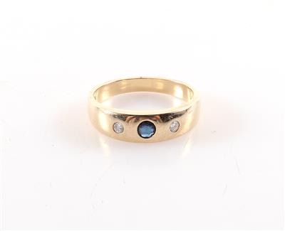 Saphir Brillant Ring - Klenoty a Hodinky