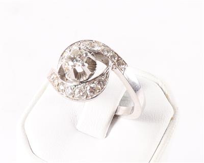 Brillant Damenring zus. ca. 0,85 ct - Klenoty a Hodinky