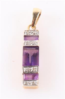 Diamant Amethyst Anhänger - Gioielli e orologi