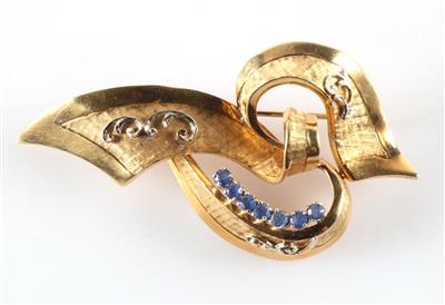 Saphir Brosche - Jewellery and watches