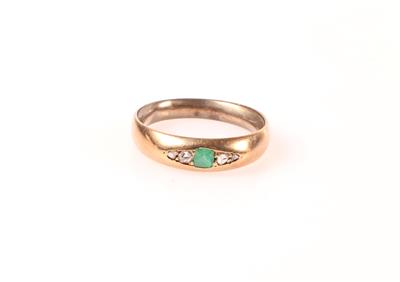 Smaragd Diamant Ring - Schmuck und Uhren