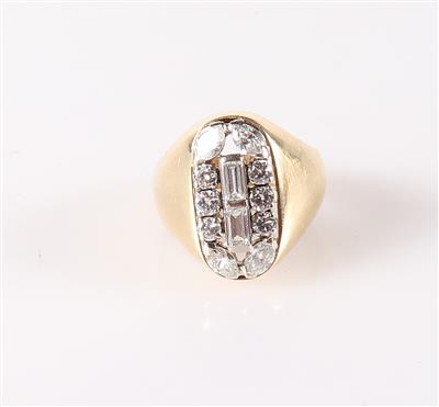 Brillant Diamant Damenring zus. ca. 0,90 ct - Gioielli e orologi