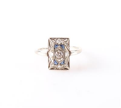 Brillant Diamant Saphir Damenring - Jewellery and watches