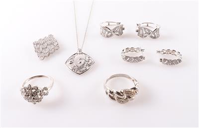 Diamant Damenschmuck-Konvolut(9) - Schmuck und Uhren