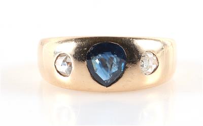 Saphir Diamant Alliancering - Jewellery and watches