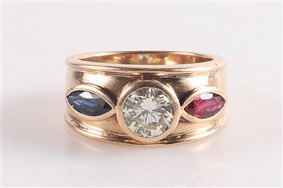 Brillant Farbstein Ring - Jewellery and watches