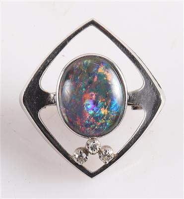 Perlenkürzer mit Diamanten und Opaltriplette - Jewellery and watches