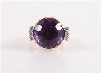 Brillant Amethyst Damenring - Schmuck und Uhren