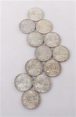 Sammlermünzen ATS 50 (12 Stk) - Schmuck, Uhren und Schreibgeräte