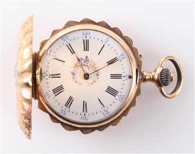 Seltene Damentaschenuhr mit Diamanten - Gioielli e orologi