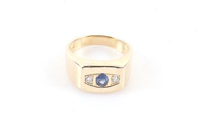 Saphir Brillant Ring - Klenoty a Hodinky