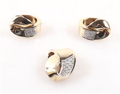 Brillant Damenschmuck-Set zus. 0,16 ct (graviert) - Gioielli e orologi