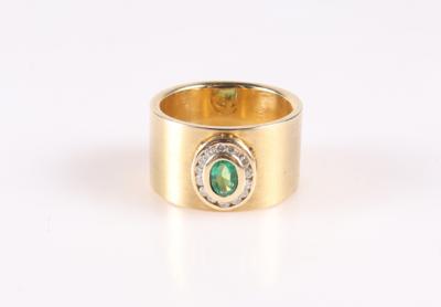 Moderner Smaragd Brillant Ring - Podzimní aukce, šperky a hodinky