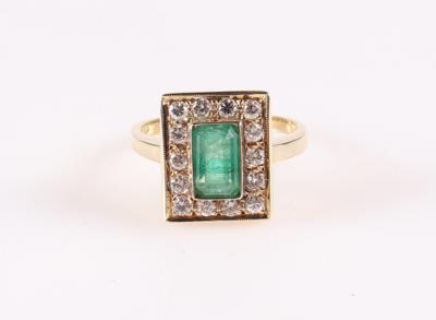 Smaragd Brillant Damenring - Autumn Auction, Jewellery and Watches